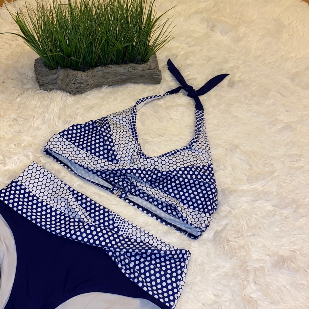 Women's Leafy Wrap Tie Bikini Set Halter Back Bow High Waisted Bathing Sui